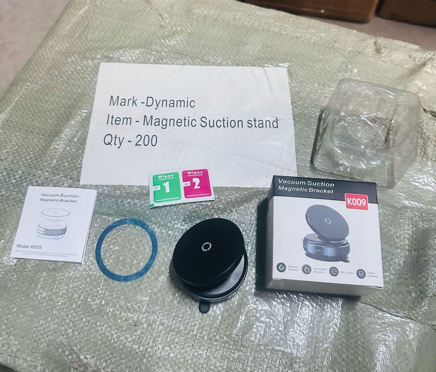 Magnetic Suction 360° Phone mount - With vacuum lock Hand free suction cup Holder for Car, Table, Mirror, Gym, Fridge. Compatible with All Mobile.